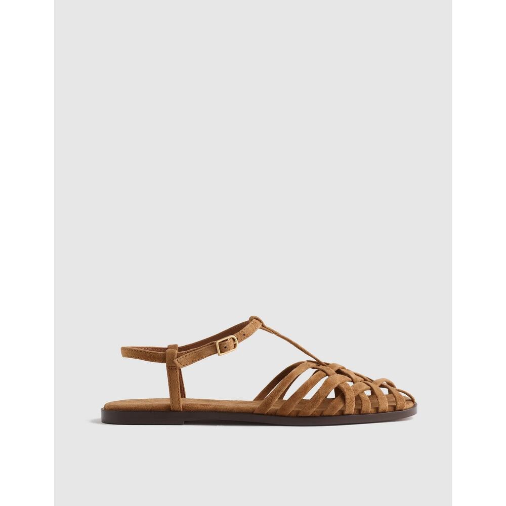 Madewell Womens The Milano Fisherman Sandal Comfort Leather Cumin Size 10 NWOB - Picture 3 of 11
